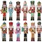 JOPHMO 24 Pieces Christmas Nutcracker Wooden Ornaments Wood Hanging Decoration Set for Christmas Tree Hanging Wood Crafts Holiday Decor Xmas Party Supplies (Xmas-Nutcracker-A)
